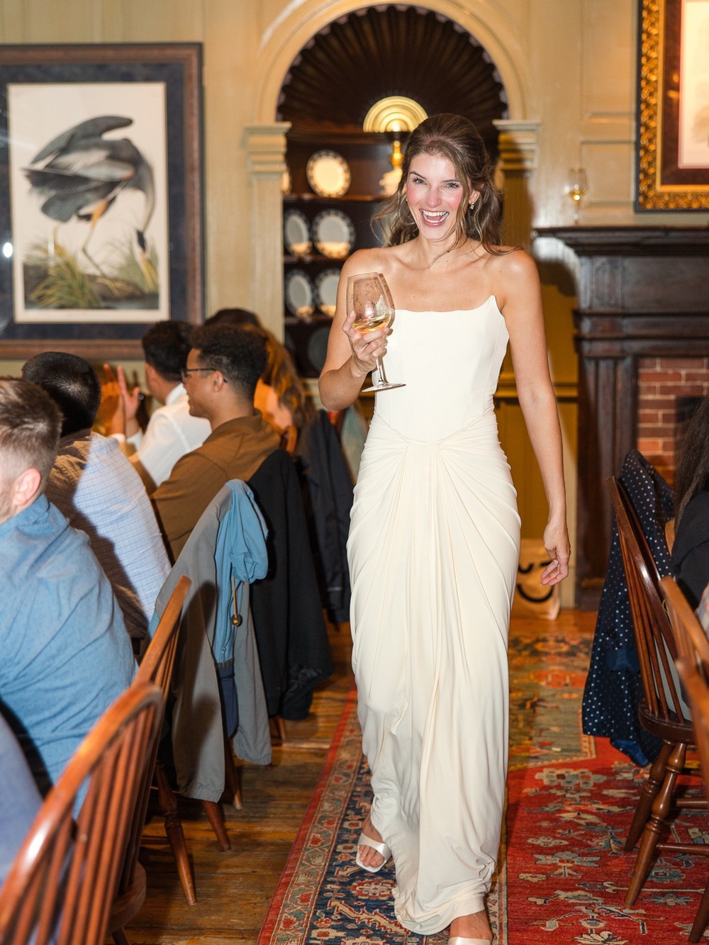 Strapless Cream Evening Gown - Classic Bridal Style